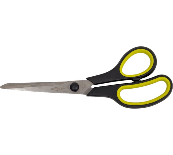 Изображение товара Офисные ножницы INFORMAT металл-желтый/черный прорезиненные вставки, эрогономичный, 195 мм SO1904
