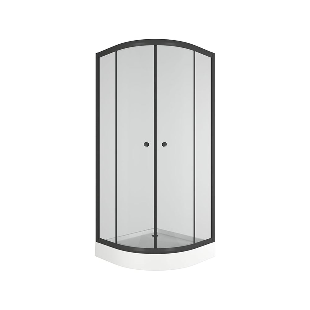 Изображение товара Душевой уголок Bauedge BAU Dream Hit Black 80x80 см, закаленное стекло