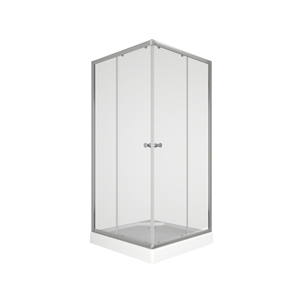 Изображение товара Душевой уголок Bauedge Bau Stil Hit 90x90 см с поддоном и прозрачным стеклом