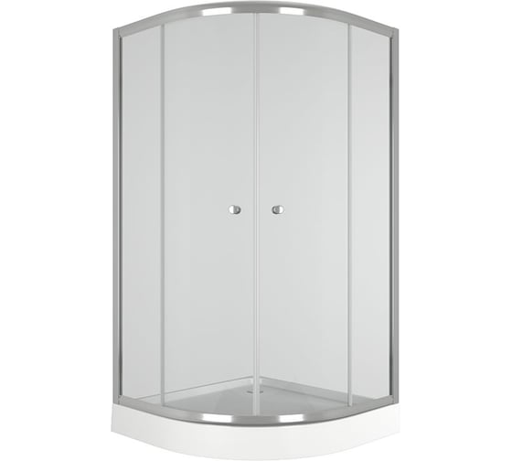Изображение товара Душевой уголок BauedgeBAU Dream Hit с поддоном 100x100х195, прозрачное закаленное стекло, хромированный профиль TY0028