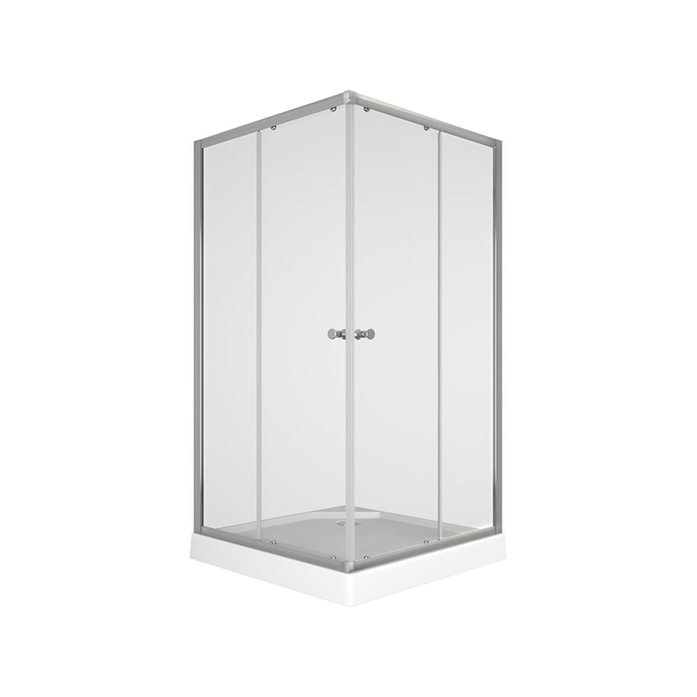 Изображение товара Душевой уголок Bauedge BAU Stil Hit 100x100 с поддоном прозр стекло хром профиль