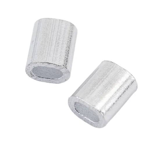 Изображение товара Зажим троса обжимной ЦКИ 1  мм, алюминий 25 шт. 43964