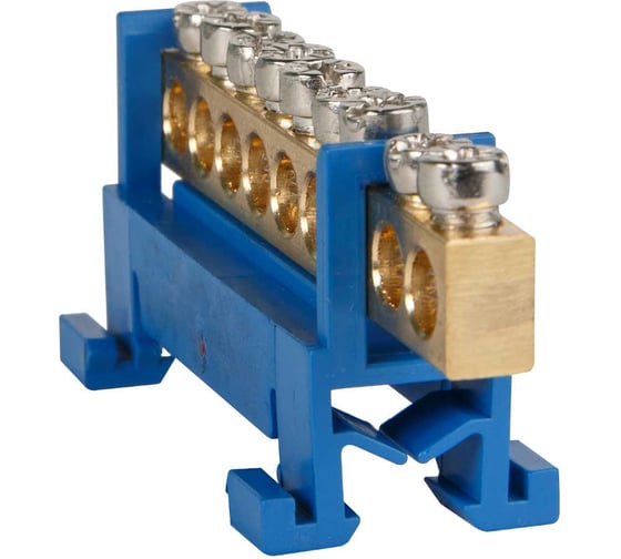 Изображение товара Шина нулевая КЭАЗ тип Стойка OptiKit BB-S-N-DIN-14-6х9-синий 10 шт 277832