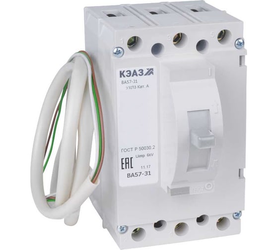 Изображение товара Выключатель автоматический КЭАЗ ВА57-31-331810-16А-400-690AC-НР230AC/220DC-УХЛ3- 108419
