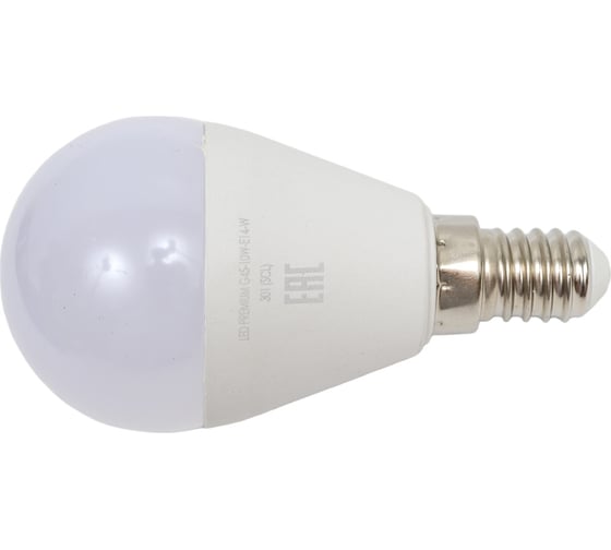 Изображение товара Светодиодная лампа Включай 10W E14 шарик 4000K 220V LED PREMIUM G45-10W-E14-W 1003907