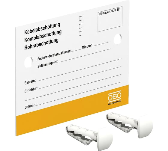 Изображение товара Маркировочная табличка OBO Bettermann (немецкий язык) 7205425_V1