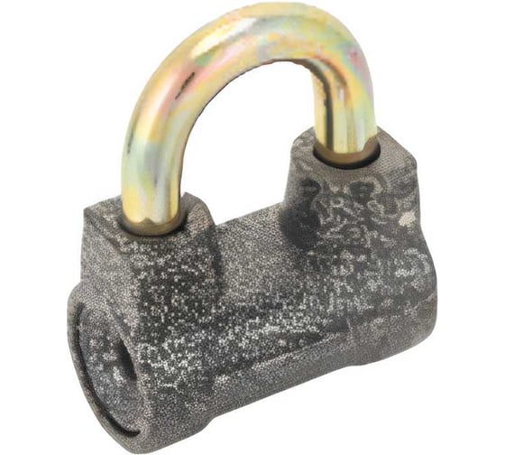 Изображение товара Замок навесной Trodos BC-AL-4-60 алюминий, шагрень серый, блистер 210330