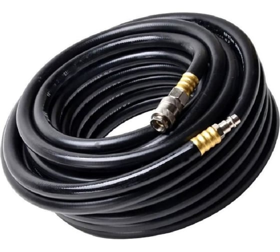 Изображение товара Шланг черный резиновый армированный с быстросъемными соединениями профи ARMA 6х13 мм, 15 м ARMA 6*13*15М