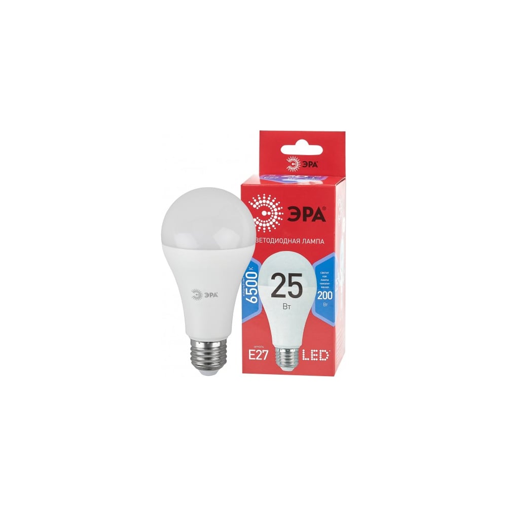 Изображение товара Набор 10 штук лампочки ЭРА RED LINE LED A6525W865E27 R светодиодные (EC)E27R Е27/E27 25Вт груша холо Б0057748