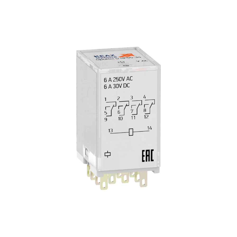 Реле промежуточное КЭАЗ OptiRel G RP55-34-240-6-CO-G/L -30шт 281121