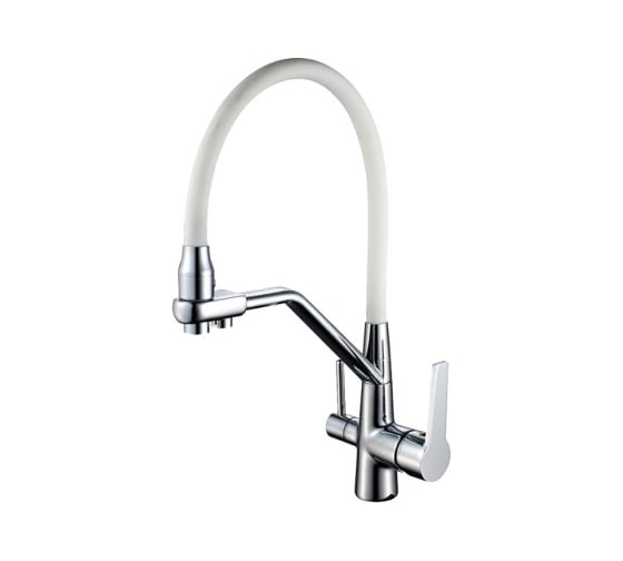 Изображение товара Смеситель для кухни OUTE с гибким съемным изливом и дополнительным выводом для фильтра T603B