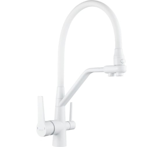 Изображение товара Смеситель для кухни OUTE с гибким съемным изливом и дополнительным выводом для фильтра T603BK