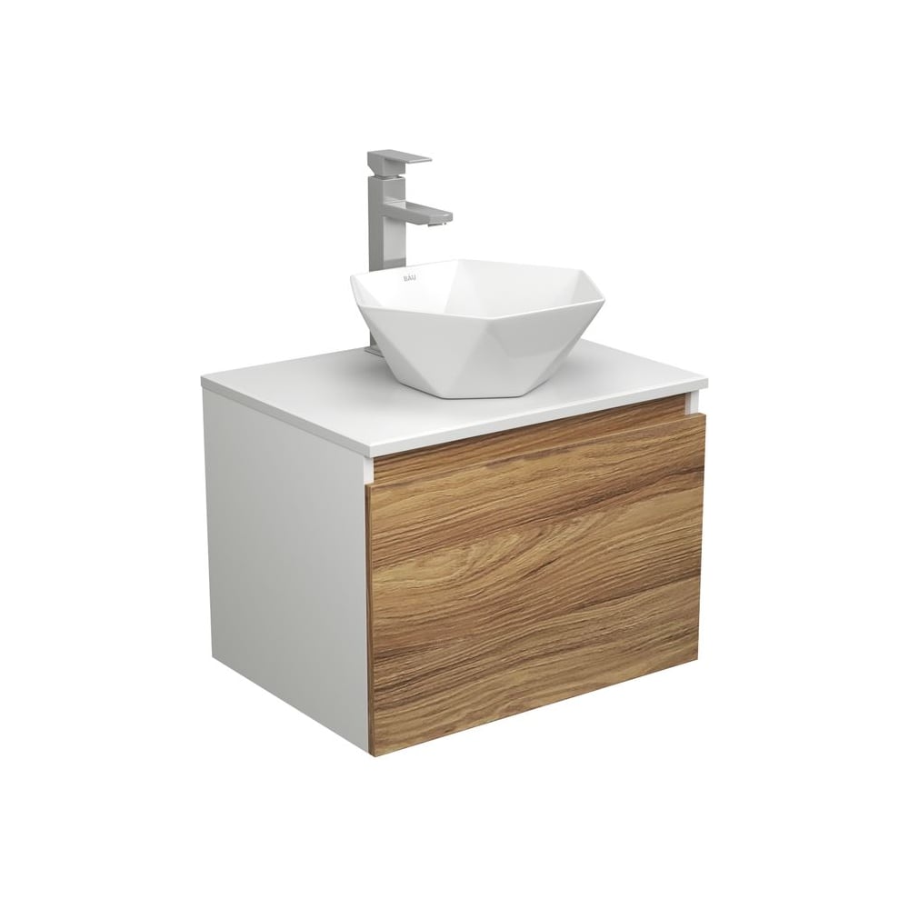 Изображение товара Комплект для ванной Bauedge 3 предмета тумба раковина смеситель современный стиль