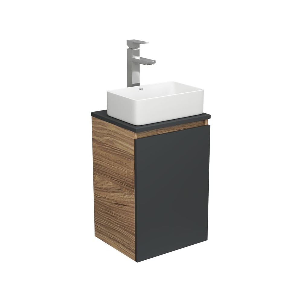 Изображение товара Комплект для ванной Bauedge 3 предмета тумба раковина и смеситель BD1927