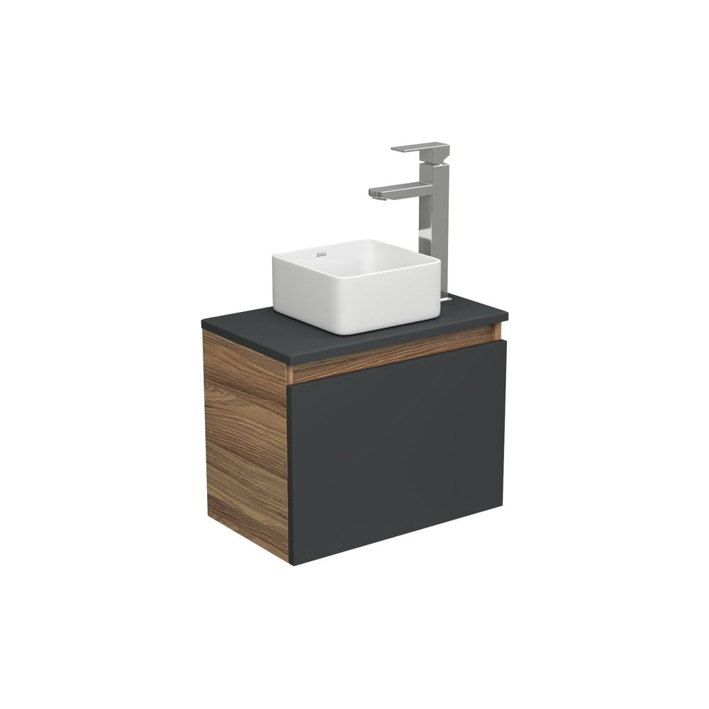 Изображение товара Комплект для ванной Bauedge 3 предмета Тумба BAU Dream раковина и смеситель