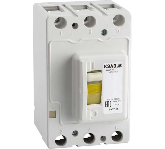 Изображение товара Выключатель автоматический КЭАЗ ВА57-35-340016-25А-250-690AC-УХЛ3- 350840