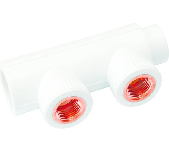 Изображение товара Коллектор Blue Ocean полипропилен ВР 2 отвода - 32х1/2х2 осевое 57 мм PPRF/FCEUMIT(W)-32х1/2"х2