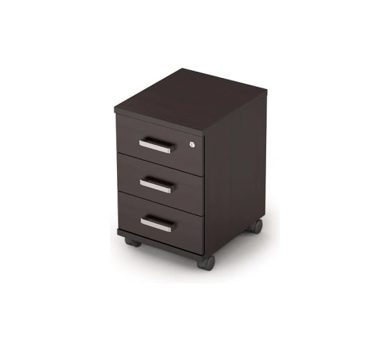 Изображение товара Подкатная тумба с замком и усиленными колесами ALSAV 6ТЗ.004/1 394х454х598 мм, венге 06009700