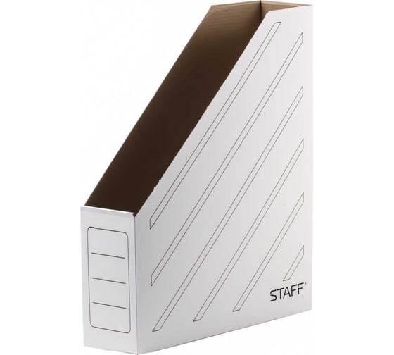 Изображение товара STAFF Лоток вертикальный для бумаг 260х320 мм, 75 мм, до 700 листов, микрогофрокартон,БЕЛЫЙ 128881