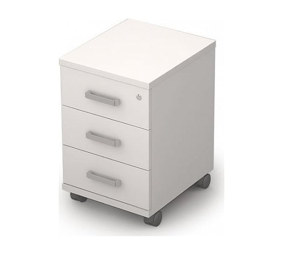 Изображение товара Тумба подкатная с замком и усиленными колесами ALSAV 6ТЗ.004/1 394*454*598, белый 06005790