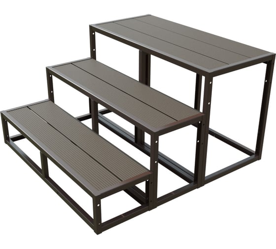 Изображение товара Крыльцо к дому АрсеналЪ 3 ступени Универсал (уличная лестница, приступок, входная лестница) серия ARSENAL AVANT мод. AR18V7148H9-06