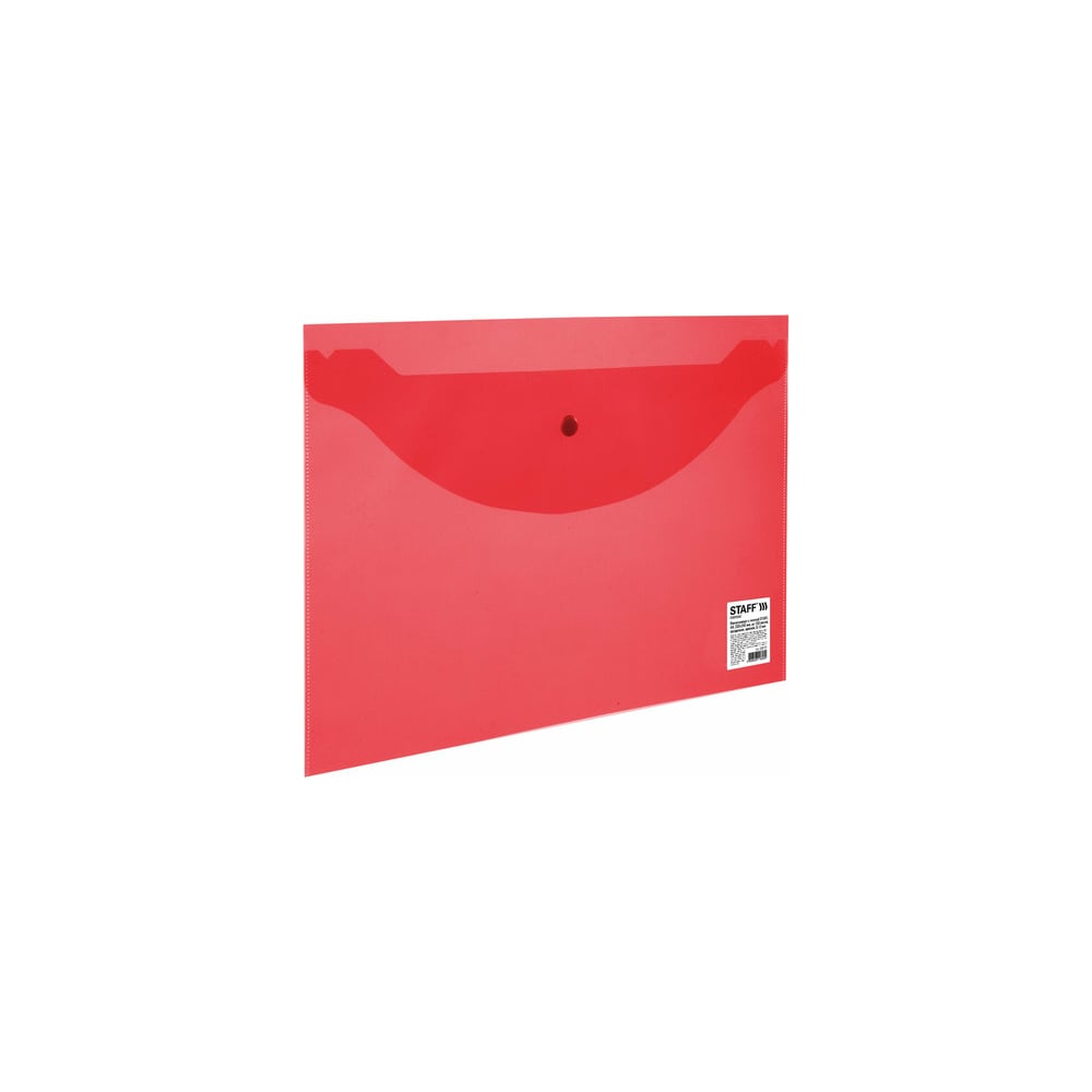 Папка-конверт Staff визитница 18 листов красный