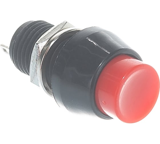 Изображение товара Выключатель-кнопка duwi красная 2 контакта, 250В, 3А, ВКЛ-ВЫКЛ PBS-11А, 26855 0