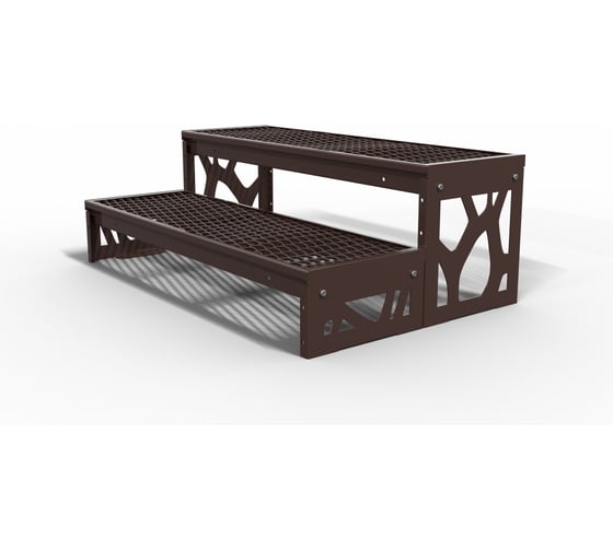 Изображение товара Крыльцо к дому АрсеналЪ 2 ступени Лофт ПВЛ (уличная лестница, приступок, входная лестница) серия ARSENAL AVANT мод. AR18V8128H9-06