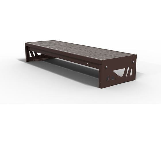 Изображение товара Крыльцо к дому АрсеналЪ 1 ступень Лофт ДПК (уличная лестница, приступок, входная лестница) серия ARSENAL AVANT мод. AR18V6118H9-06