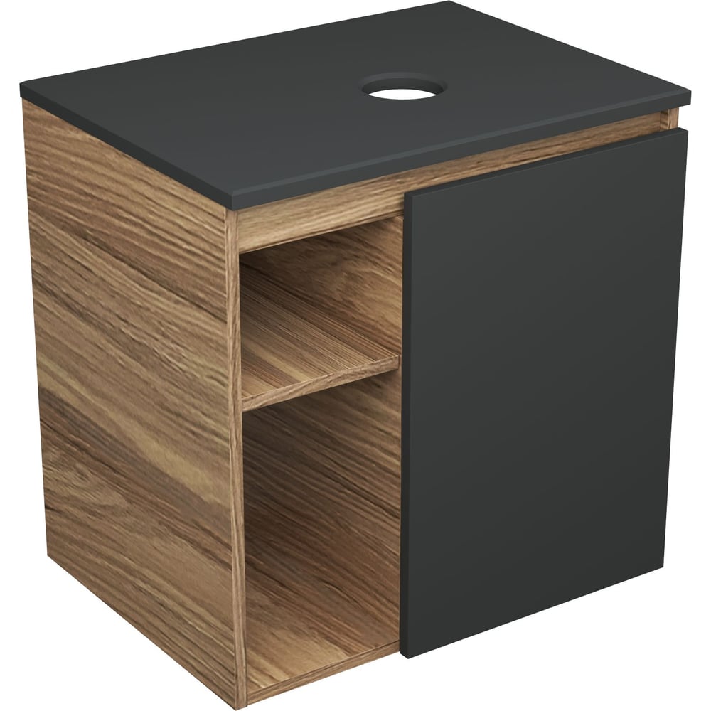 Изображение товара Тумба Bauedge Bau Dream Blackwood 60 правая с раковиной BAU Element Cristal D40