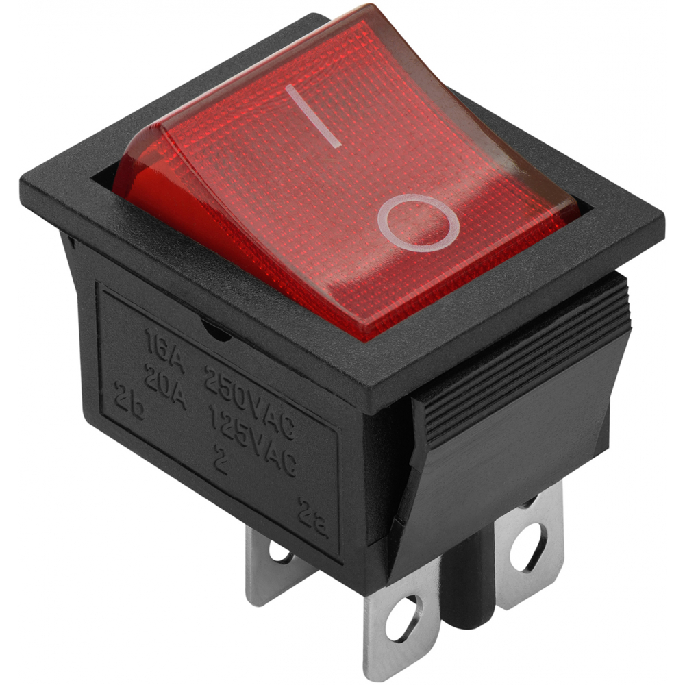 Клавишный выключатель duwi выключатель кнопочный с подсветкой с фиксацией красный