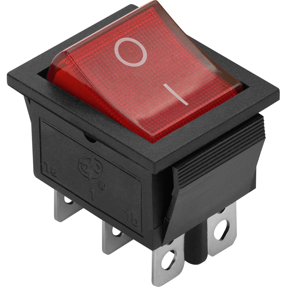 Клавишный выключатель duwi выключатель кнопочный с подсветкой с фиксацией красный