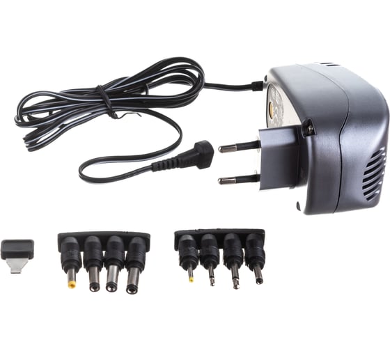 Изображение товара Нестабилизированный адаптер/блок питания Robiton DN500 500мА 8 насадок BL1 04397 4397