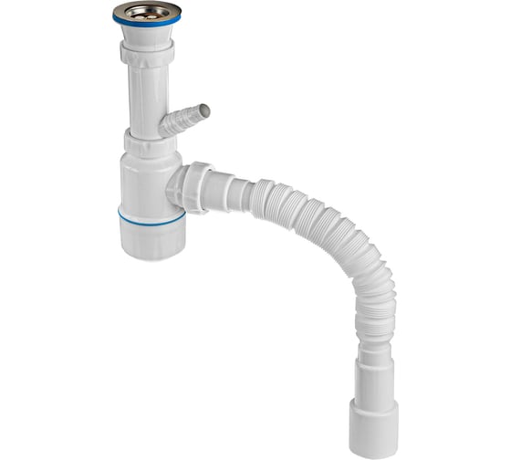 Изображение товара Сифон для умывальника MasterProf 1.1/2" х 40 (с отв.для стир.маш.) с унив. г. т. 40 х 32/40/50 ИС.110726