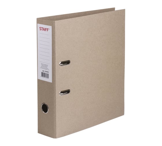 Изображение товара Картонная папка-регистратор STAFF Basic без покрытия и уголка, 75 мм 225943