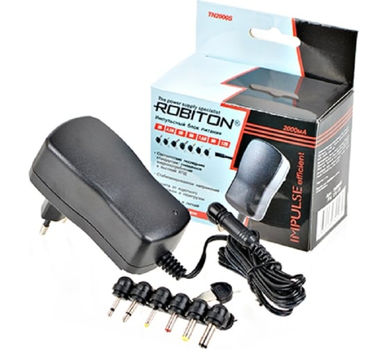 Изображение товара Импульсный адаптер/блок питания ROBITON TN2000S 2000мА BL1 16034