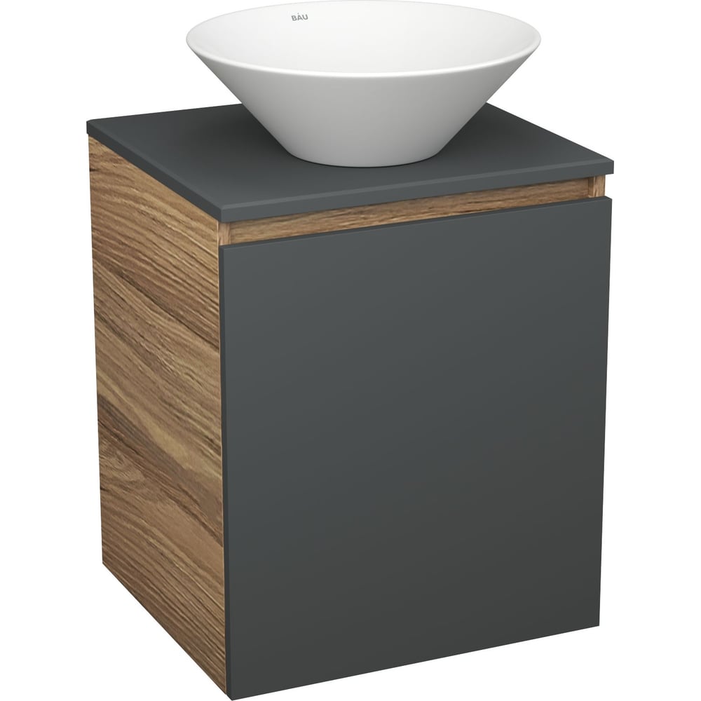 Изображение товара Тумба с раковиной Bauedge Bau Dream Blackwood 50 графит ванная комната