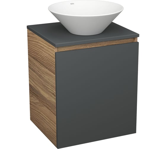 Изображение товара Тумба Bauedge Bau Dream Blackwood 50 графит, раковина BAU Dream D43 SD4064