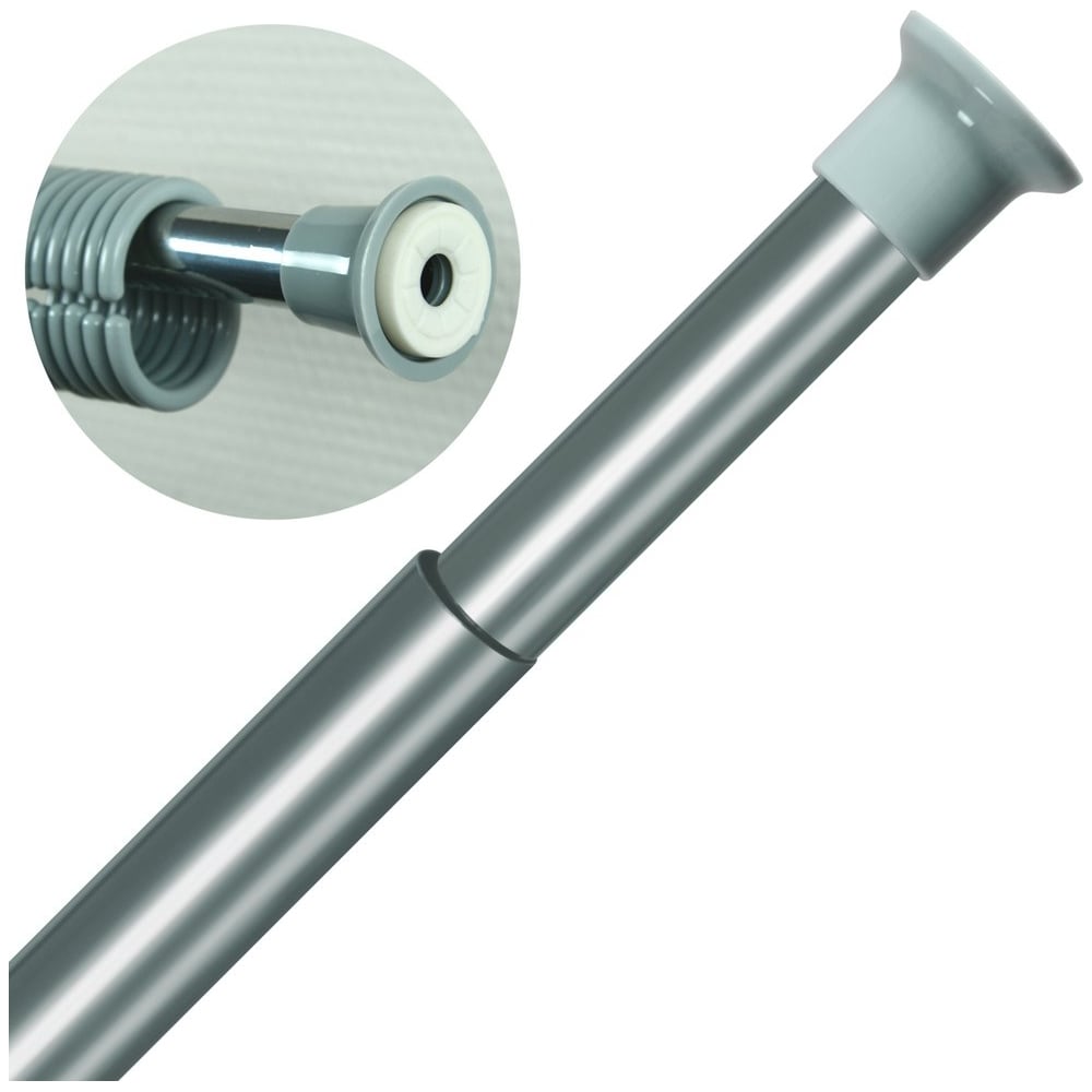 Изображение товара Раздвижной карниз для ванной МУЛЬТИДОМ металлик 170-280 см