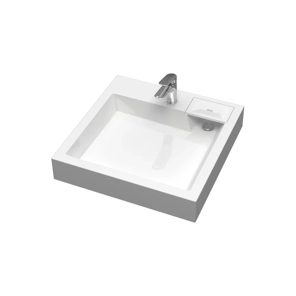 Изображение товара Раковина над стиральной машиной Bauedge BAU Stil 60x60 глянцевая из литьевого мрамора