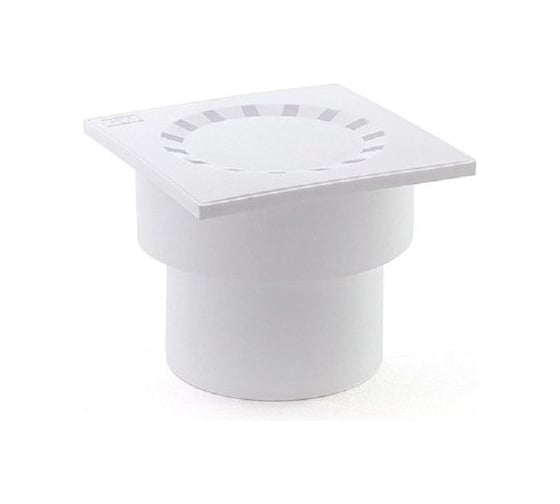 Изображение товара Вертикальный трап Политэк 50 с пластиковой решеткой 100х100 мм STY-50B10