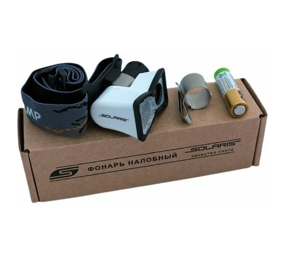 Изображение товара Налобный светодиодный фонарь SOLARIS Белый 2102