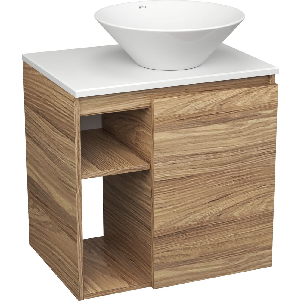 Изображение товара Тумба Bauedge Bau Dream Blackwood 60 правая с раковиной BAU Dream D43 современная мебель для ванной