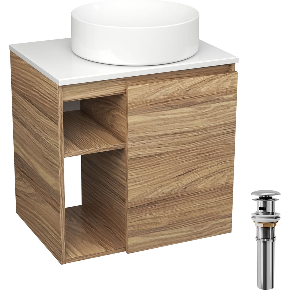 Изображение товара Тумба с раковиной Bauedge Bau Dream Blackwood 60 правая современная мебель для ванной