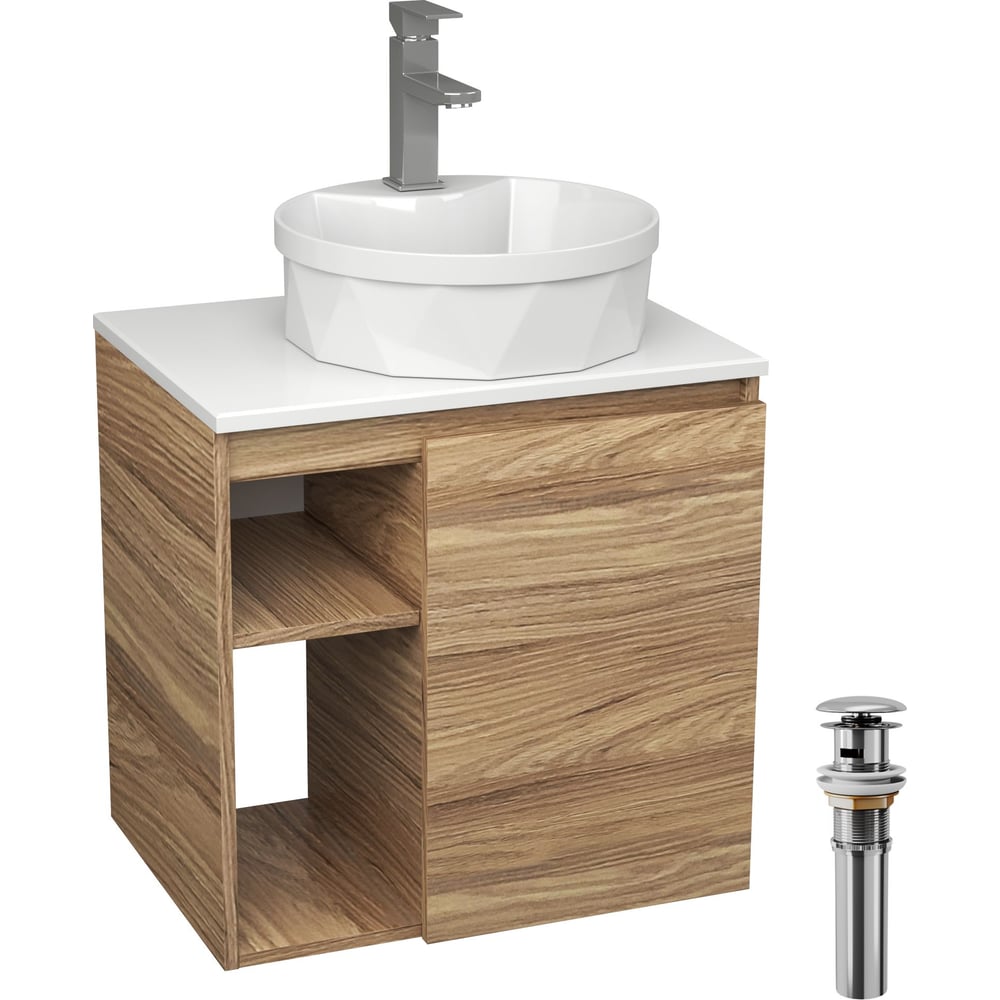 Изображение товара Тумба с раковиной Bau Dream Blackwood 60 правая современная модель