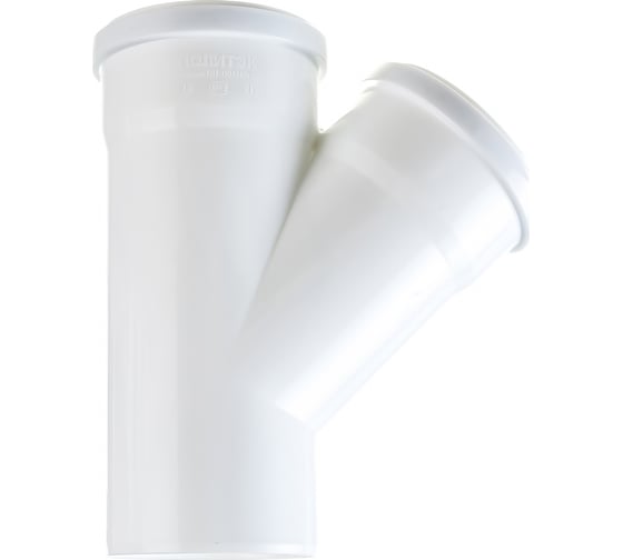 Изображение товара Тройник для бесшумной канализации ПОЛИТЭК из ПП, диаметр 110х110/45 градусов 200111145