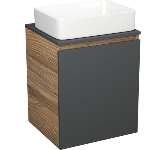 Изображение товара Тумба Bauedge Bau Dream Blackwood 50 графит, раковина BAU Hotel SD4028