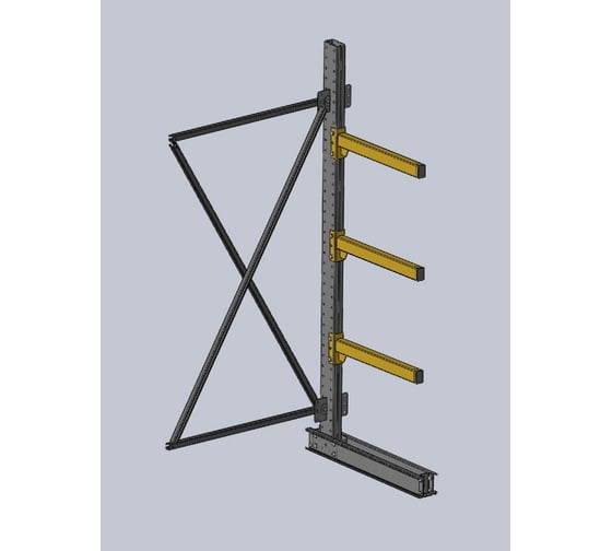 Изображение товара Доп. секция стеллажа консольного К 2000х600х1000 - 3 уровня Ирбис НФ-00002637