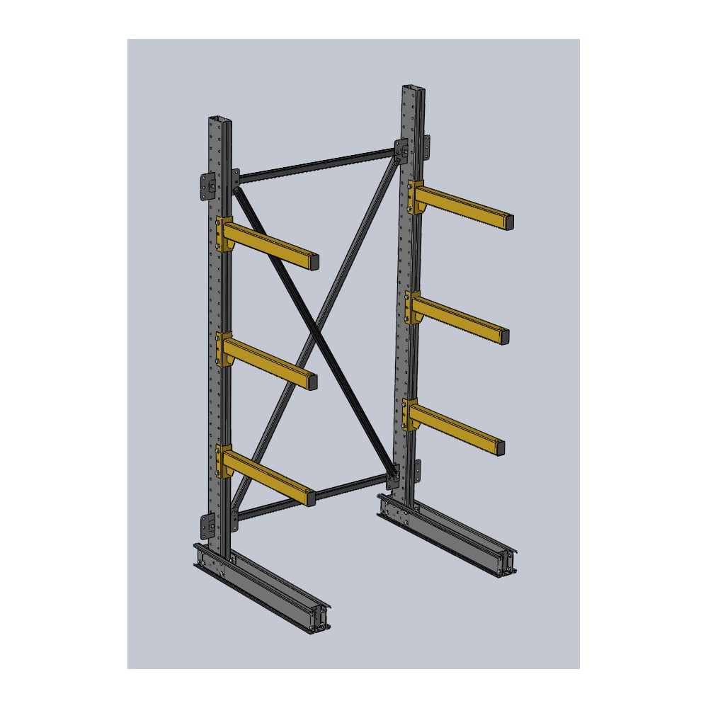 Изображение товара Стеллаж консольный К 2000х600х1000 - 3 уровня Ирбис надежный полупрофессиональный