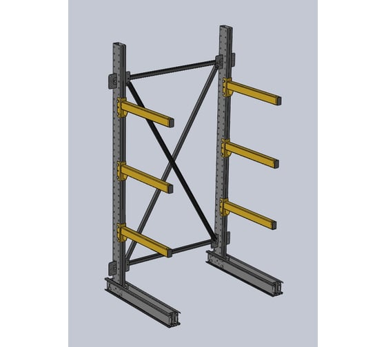 Изображение товара Стеллаж консольный К 2000х600х1000 - 3 уровня Ирбис НФ-00002629